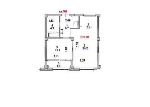Продажа 2-комнатной квартиры, 49 м² в Астане