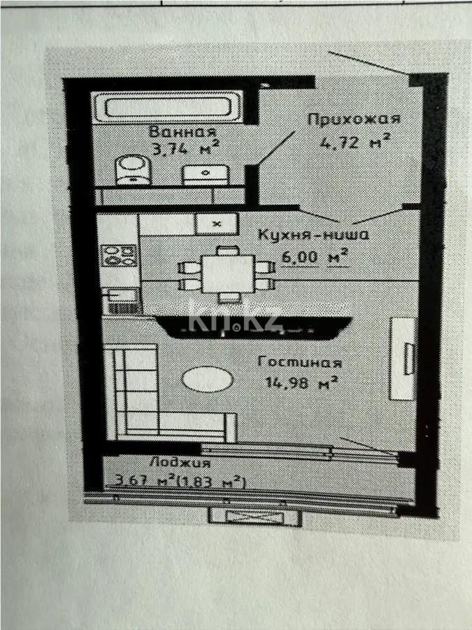Продажа 1-комнатной квартиры, 31.9 м² в Астане