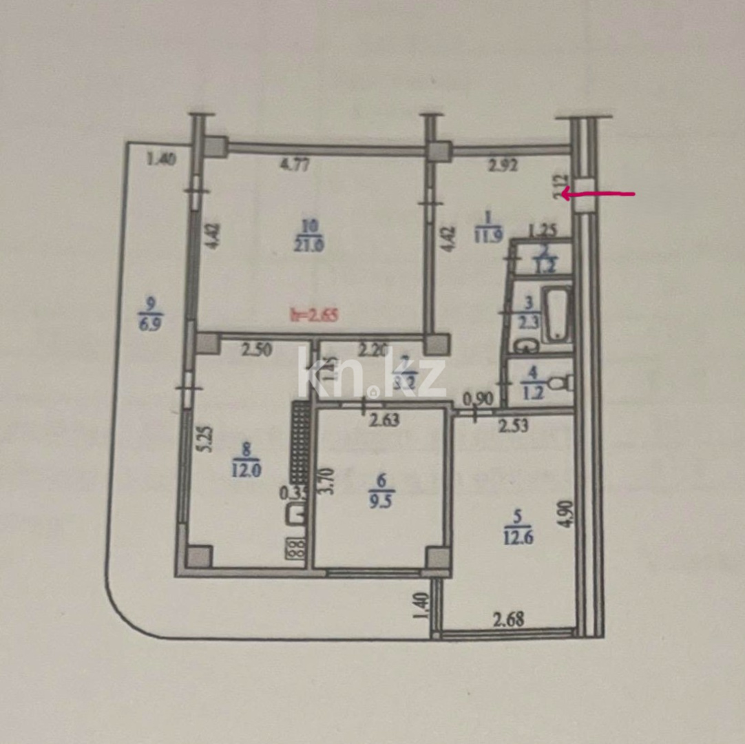 Продажа 3-комнатной квартиры, 82 м² в Алматы - фото 14