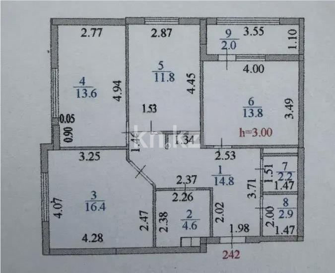 Продажа 3-комнатной квартиры, 82.1 м² в Астане - фото 6