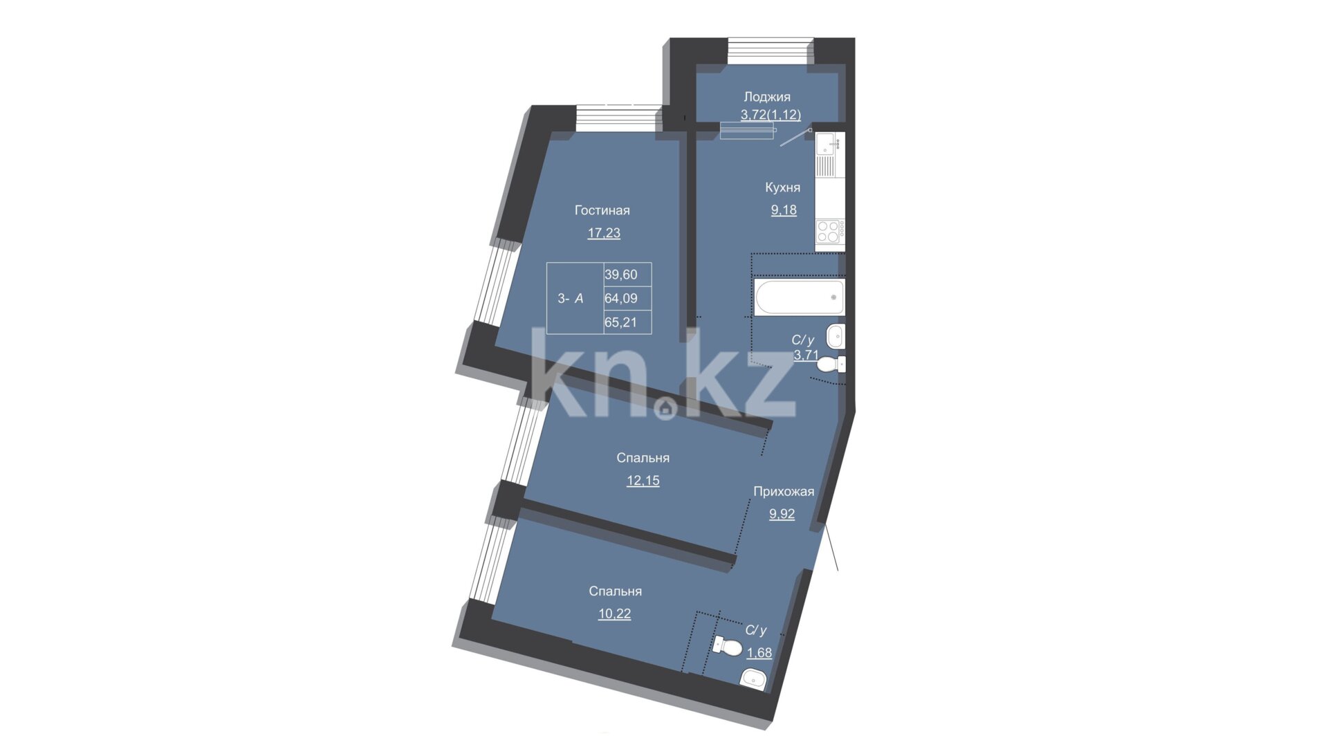 ЖК Maxima City, 3-комнатная, цена 41 017 090 ₸, 629 000 ₸&nbsp;/&nbsp;м²