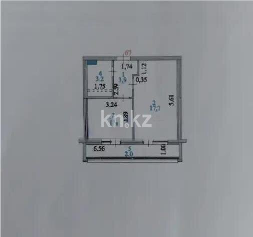 Продажа 1-комнатной квартиры, 36 м² в Астане