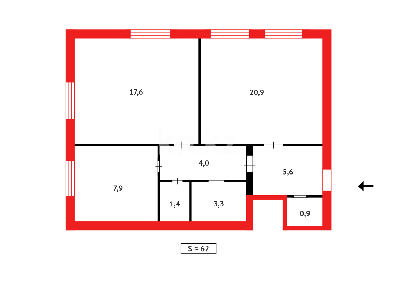 Продажа 2-комнатной квартиры, 61 м² в Абае - фото 10
