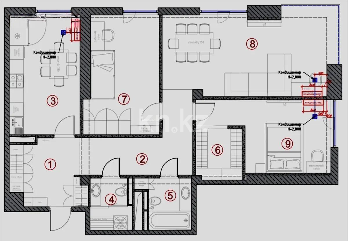 Продажа 3-комнатной квартиры, 101 м², пр. Абая, дом  164 в Алматы - фото 5