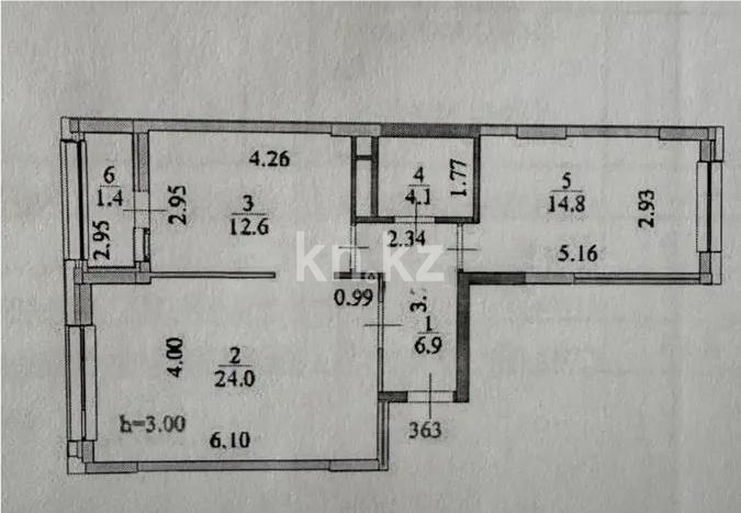 Продажа 2-комнатной квартиры, 63.8 м² в Астане