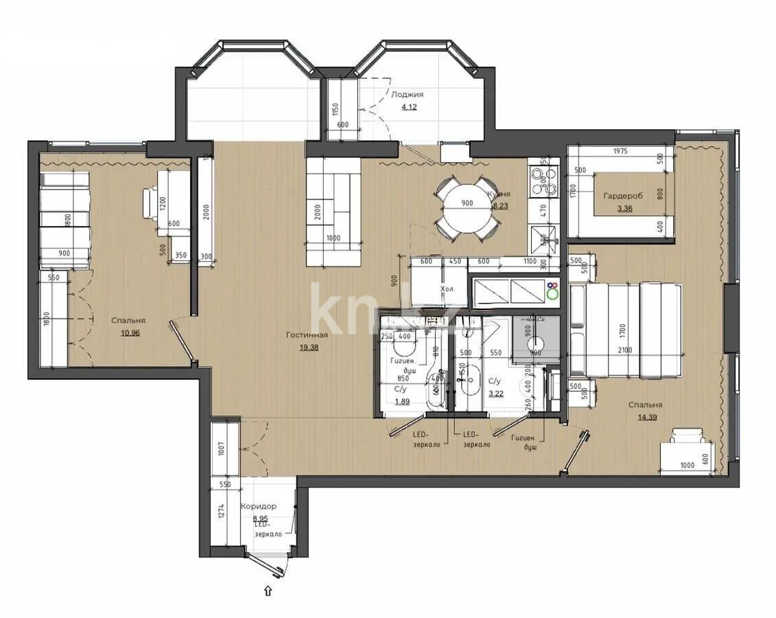Продажа 3-комнатной квартиры, 75 м² в Астане - фото 7