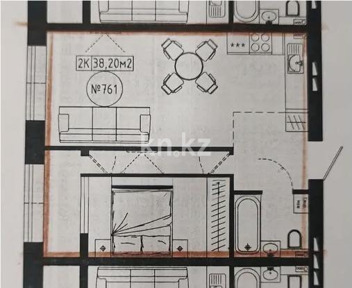 Продажа 2-комнатной квартиры, 38 м² в Астане