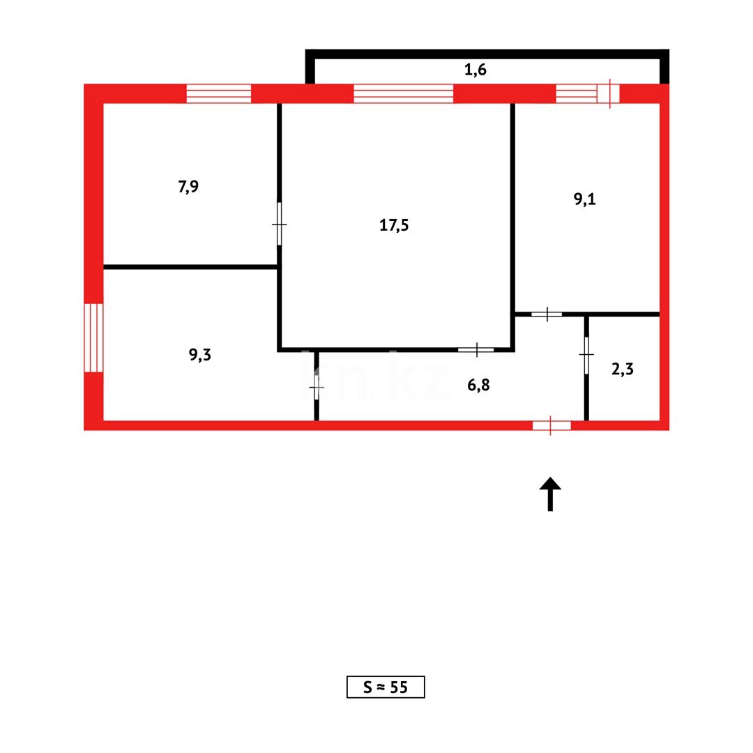 Продажа 3-комнатной квартиры, 54 м² в Темиртау - фото 9