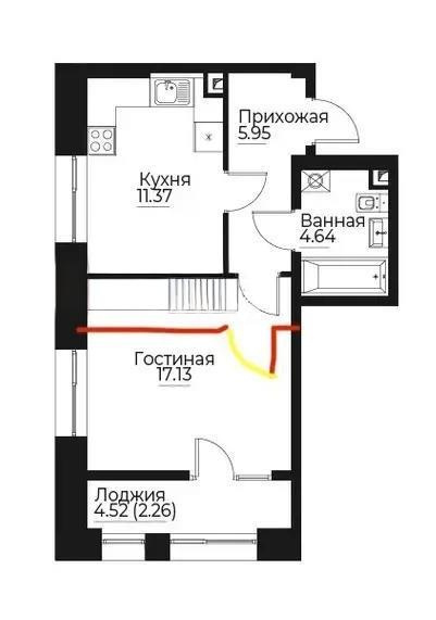 Продажа 2-комнатной квартиры, 42 м², ул. Навои, дом  30а/1 в Алматы