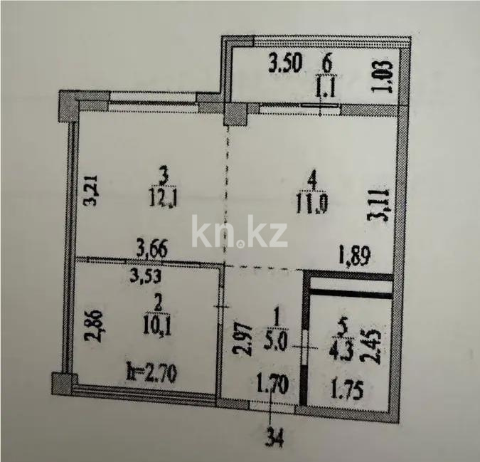 Продажа 2-комнатной квартиры, 44 м² в Астане - фото 6
