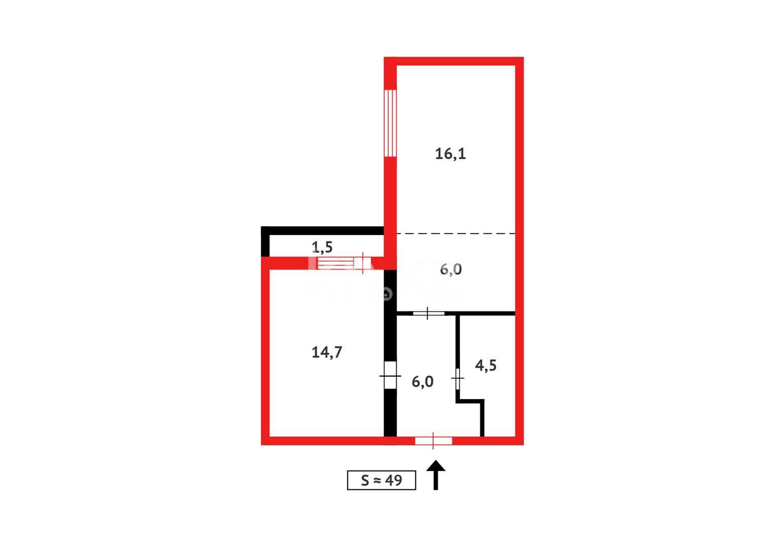 Продажа 2-комнатной квартиры, 49 м² в Астане - фото 13