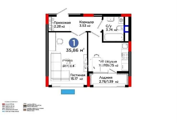 Продажа 1-комнатной квартиры, 36 м² в Астане - фото 3