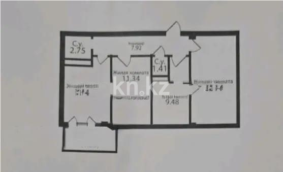 Продажа 3-комнатной квартиры, 62 м² в Караганде