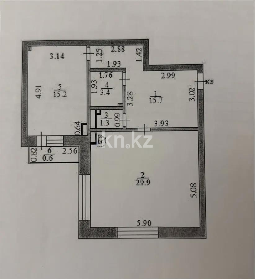 Продажа 1-комнатной квартиры, 66.1 м² в Астане