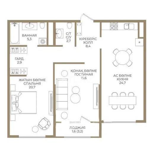 Продажа 3-комнатной квартиры, 81.9 м² в Алматы