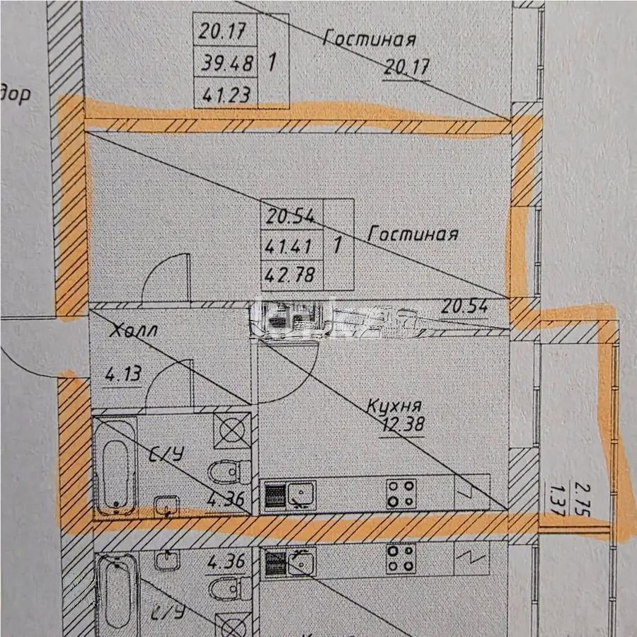 Продажа 1-комнатной квартиры, 42.78 м², ул. Тынышбайулы, дом  6 стр в Астане
