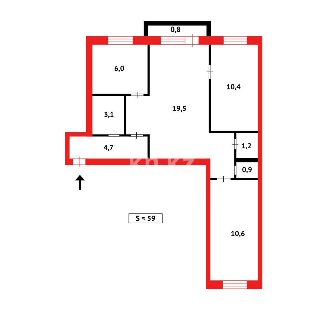 Продажа 3-комнатной квартиры, 59 м² в Темиртау - фото 18