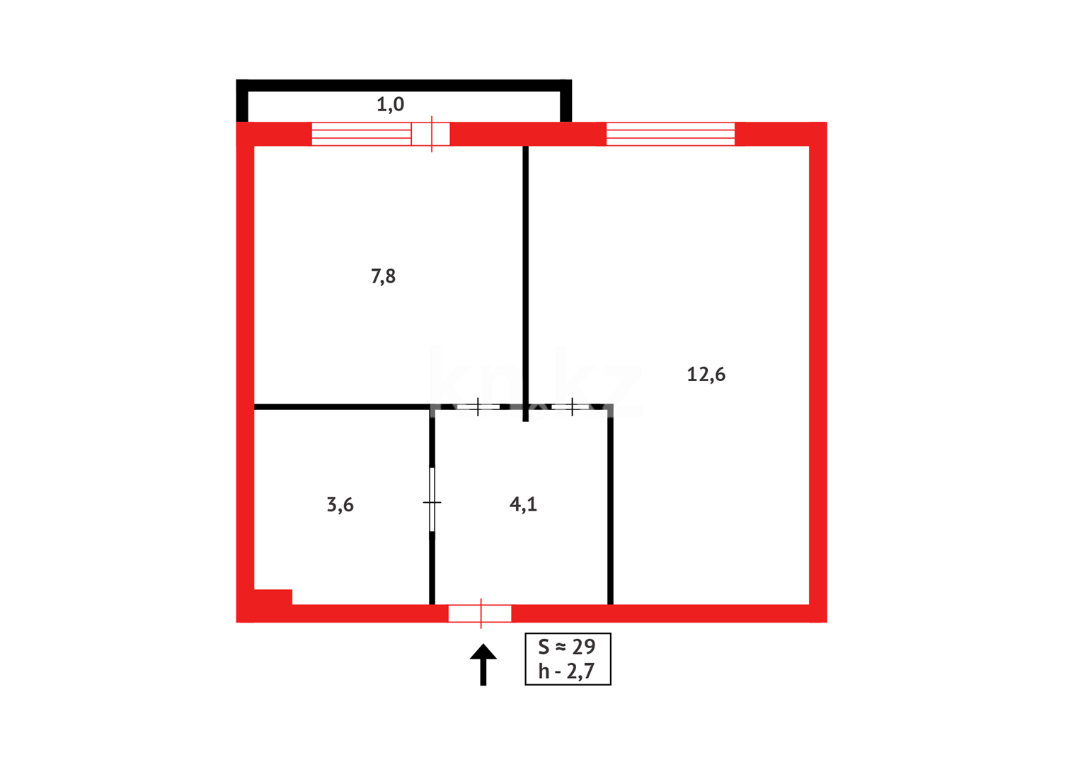 Продажа 1-комнатной квартиры, 33.6 м² в Астане - фото 7