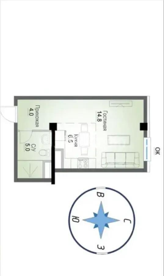 Продажа 1-комнатной квартиры, 30.6 м² в Алматы - фото 2