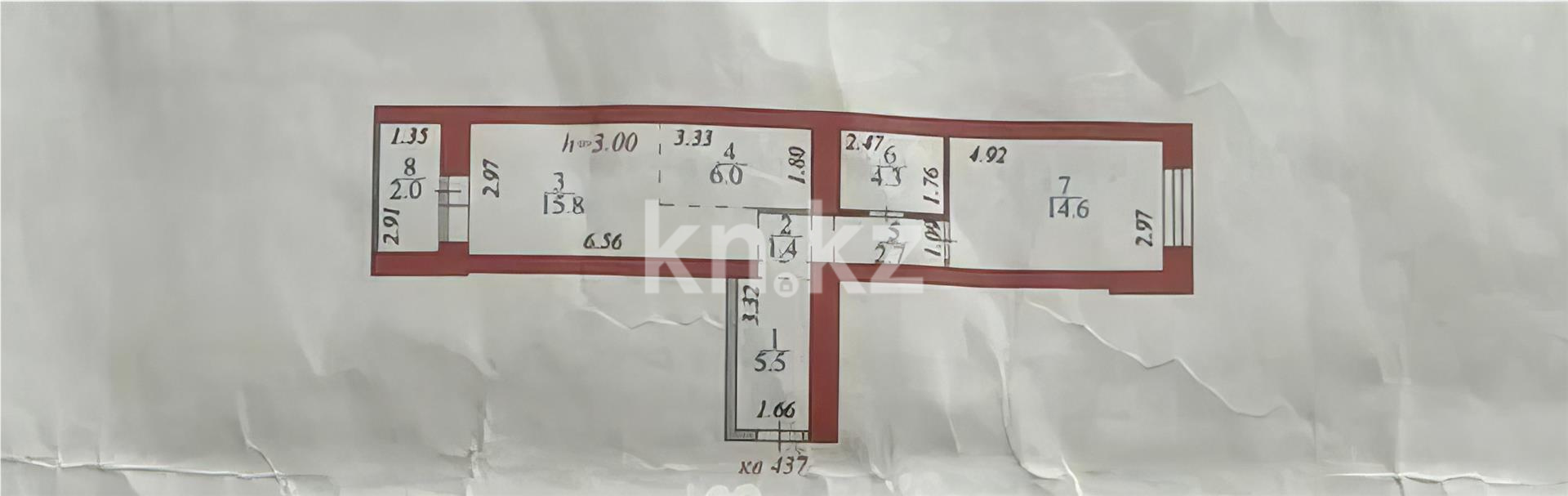 Продажа 2-комнатной квартиры, 52.3 м² в Астане - фото 5
