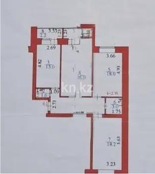 Продажа 3-комнатной квартиры, 87.7 м² в Астане - фото 7