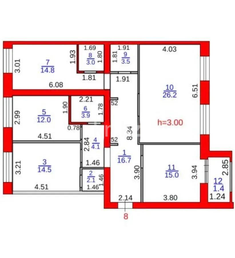 Продажа 4-комнатной квартиры, 117 м² в Караганде