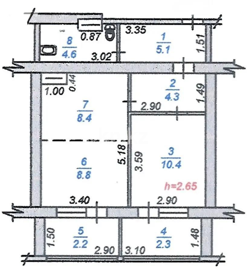 Продажа 2-комнатной квартиры, 47 м² в Алматы - фото 6