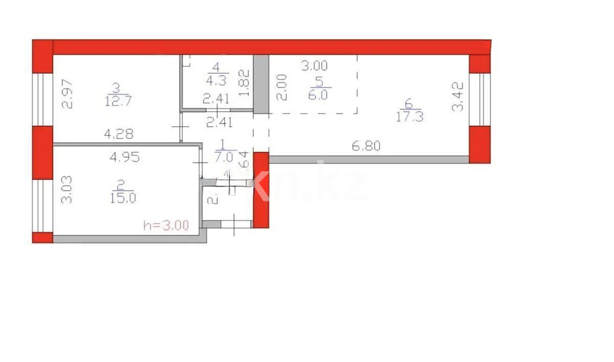 Продажа 3-комнатной квартиры, 63 м² в Астане - фото 6