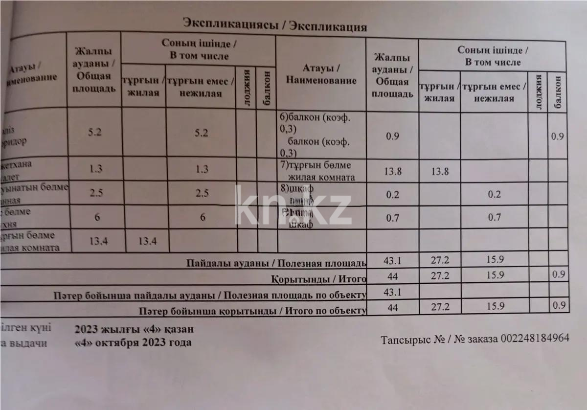 Продажа 2-комнатной квартиры, 44 м² в Алматы - фото 2