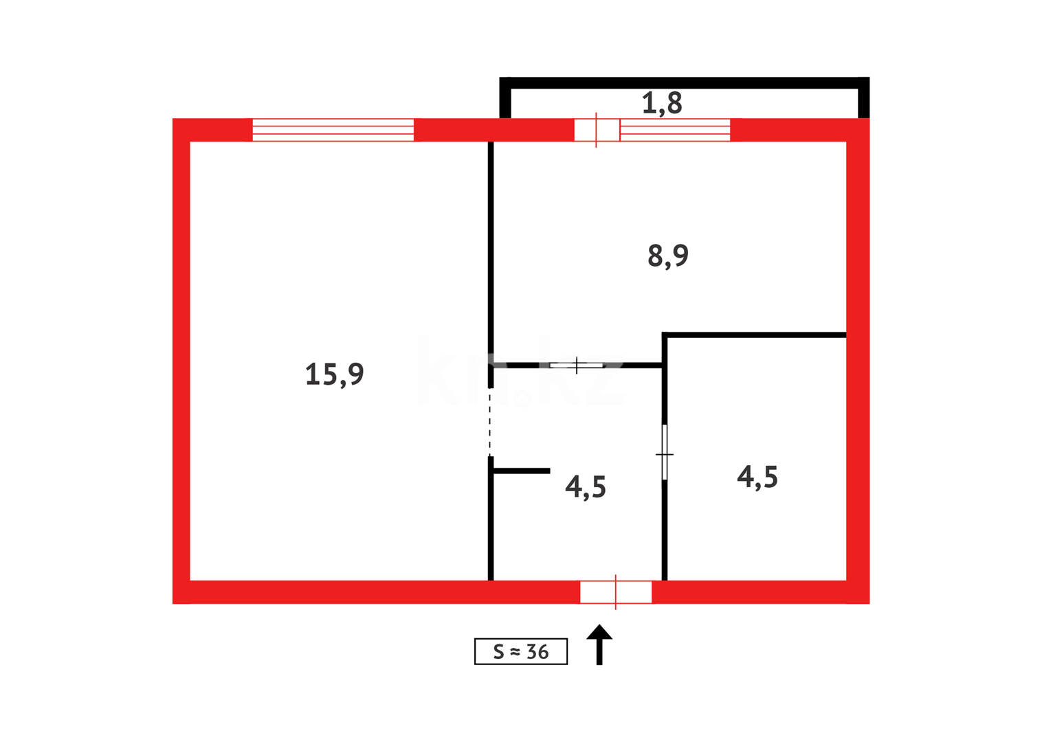 Продажа 1-комнатной квартиры, 36 м² в Астане - фото 8