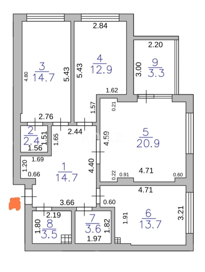 Продажа 3-комнатной квартиры, 90 м² в Караганде - фото 12