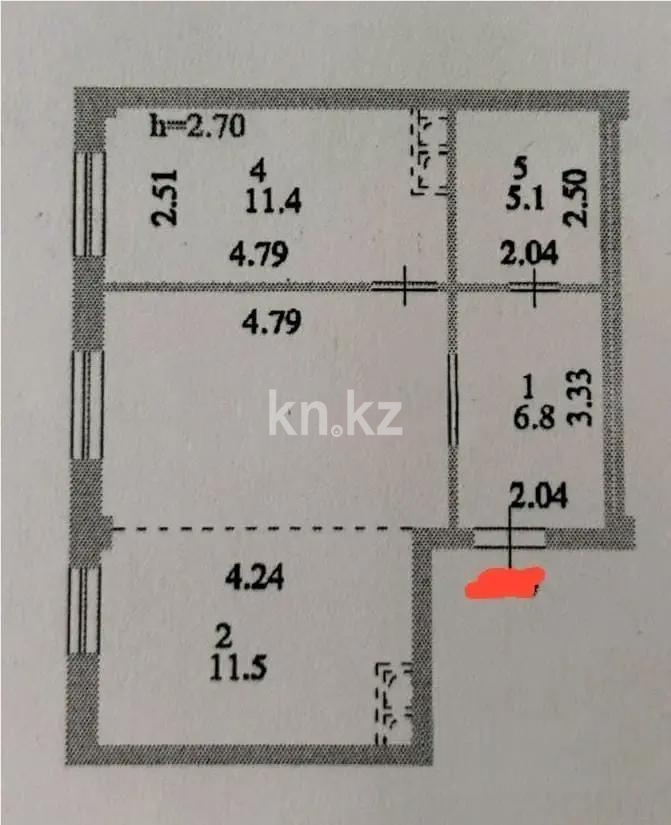 Продажа 2-комнатной квартиры, 50.7 м² в Астане - фото 6