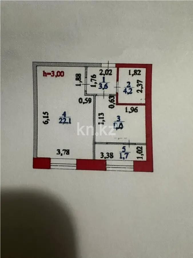 Продажа 1-комнатной квартиры, 41 м², пр. Тауелсыздык, дом  25/1 стр в Астане