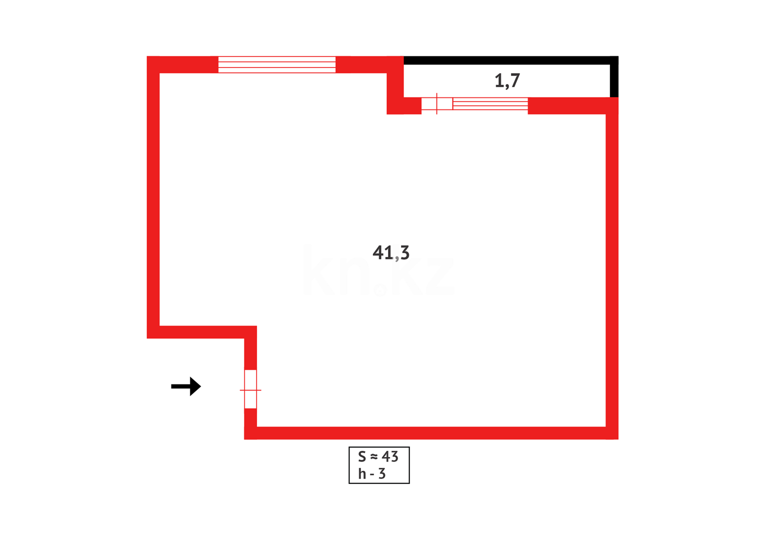 Продажа 1-комнатной квартиры, 43 м² в Караганде - фото 10