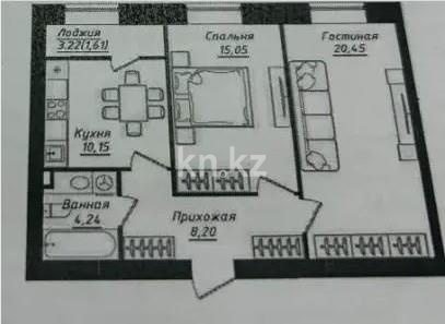 Продажа 2-комнатной квартиры, 60 м² в Астане