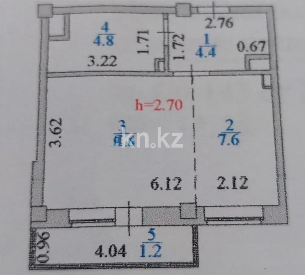 Продажа 1-комнатной квартиры, 32 м², ул. Иманова, дом  44 в Астане - фото 5