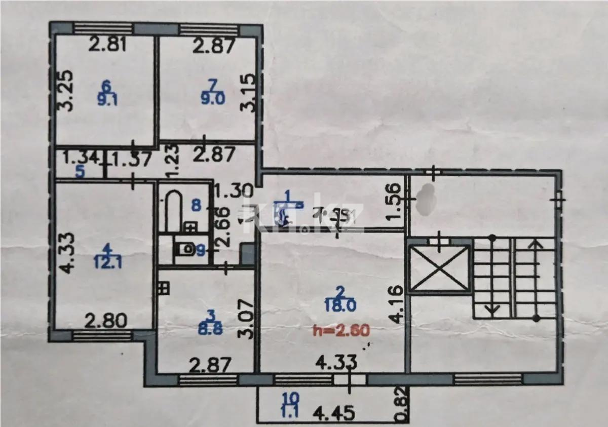 Продажа 4-комнатной квартиры, 78 м², пр. Республики, дом  30/2 в Караганде - фото 9