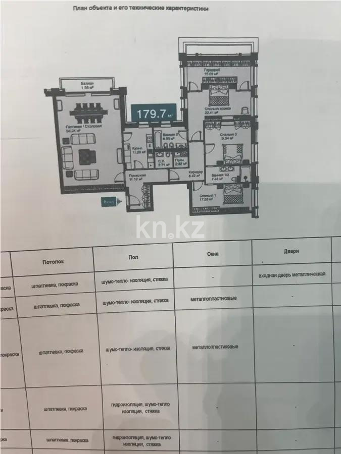 Продажа 4-комнатной квартиры, 179.7 м² в Астане