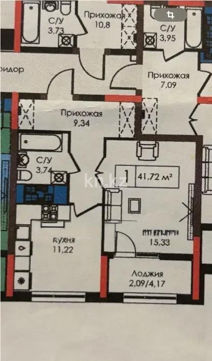 Продажа 1-комнатной квартиры, 42 м², пр. Улы Дала, дом  29 в Астане - фото 2