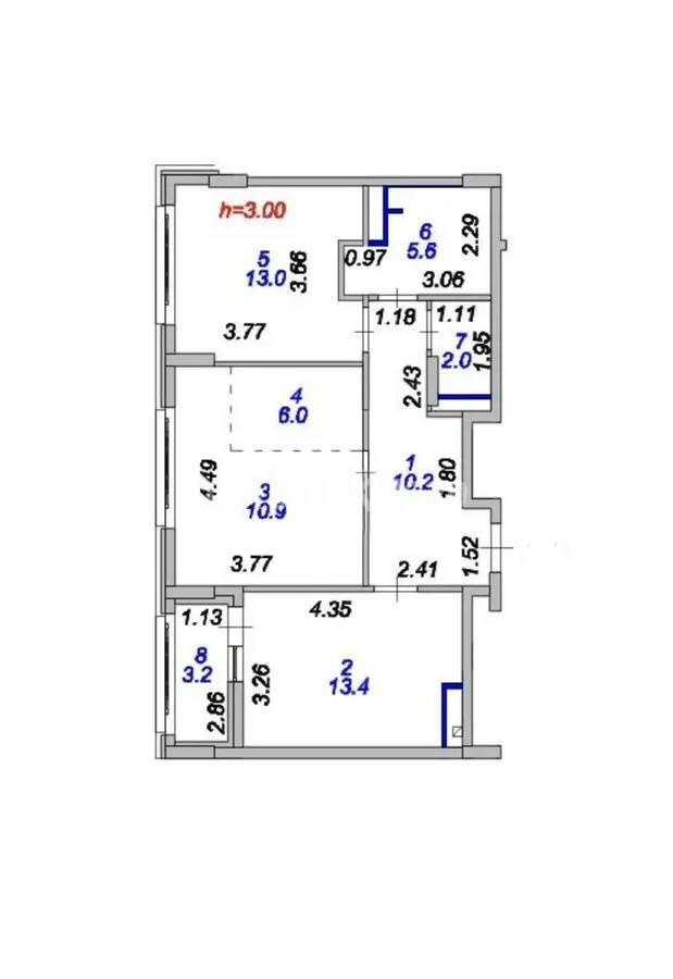Продажа 3-комнатной квартиры, 64.3 м² в Астане - фото 9