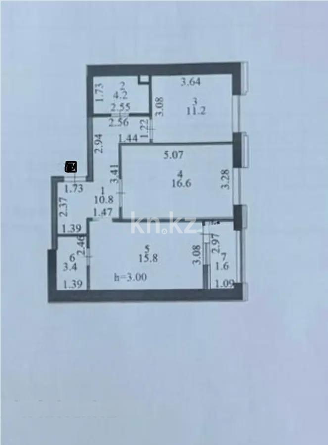Продажа 2-комнатной квартиры, 63.6 м² в Астане - фото 3