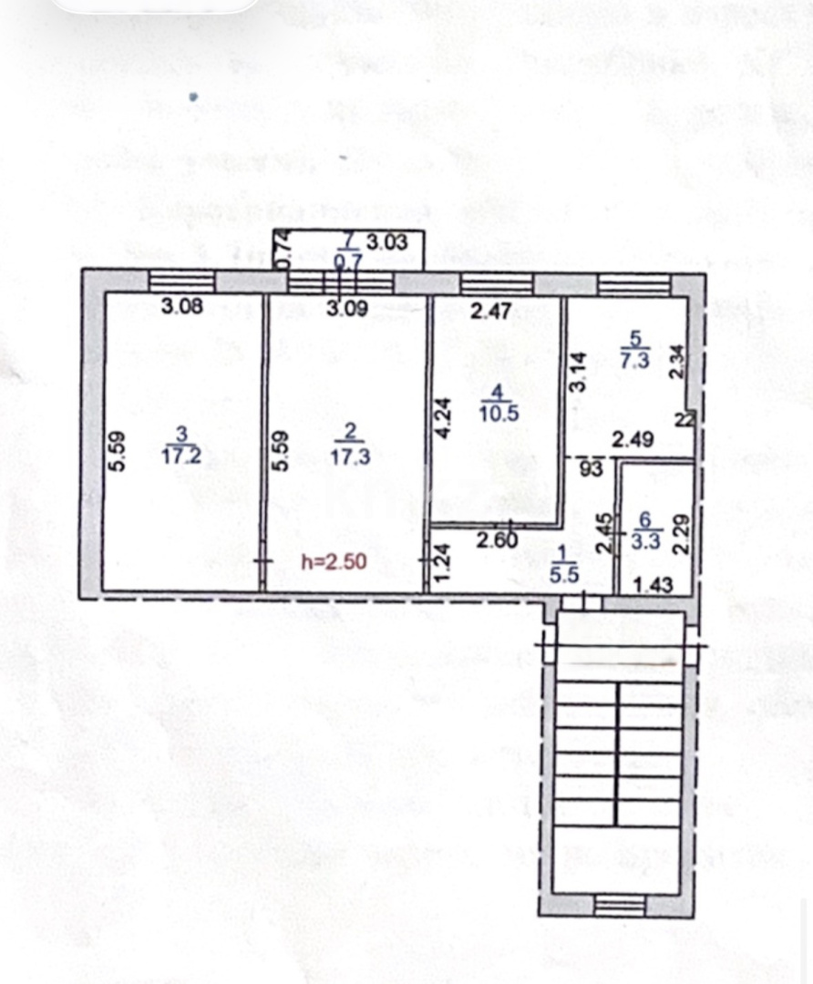 Продажа 3-комнатной квартиры, 61.8 м² в Караганде - фото 27