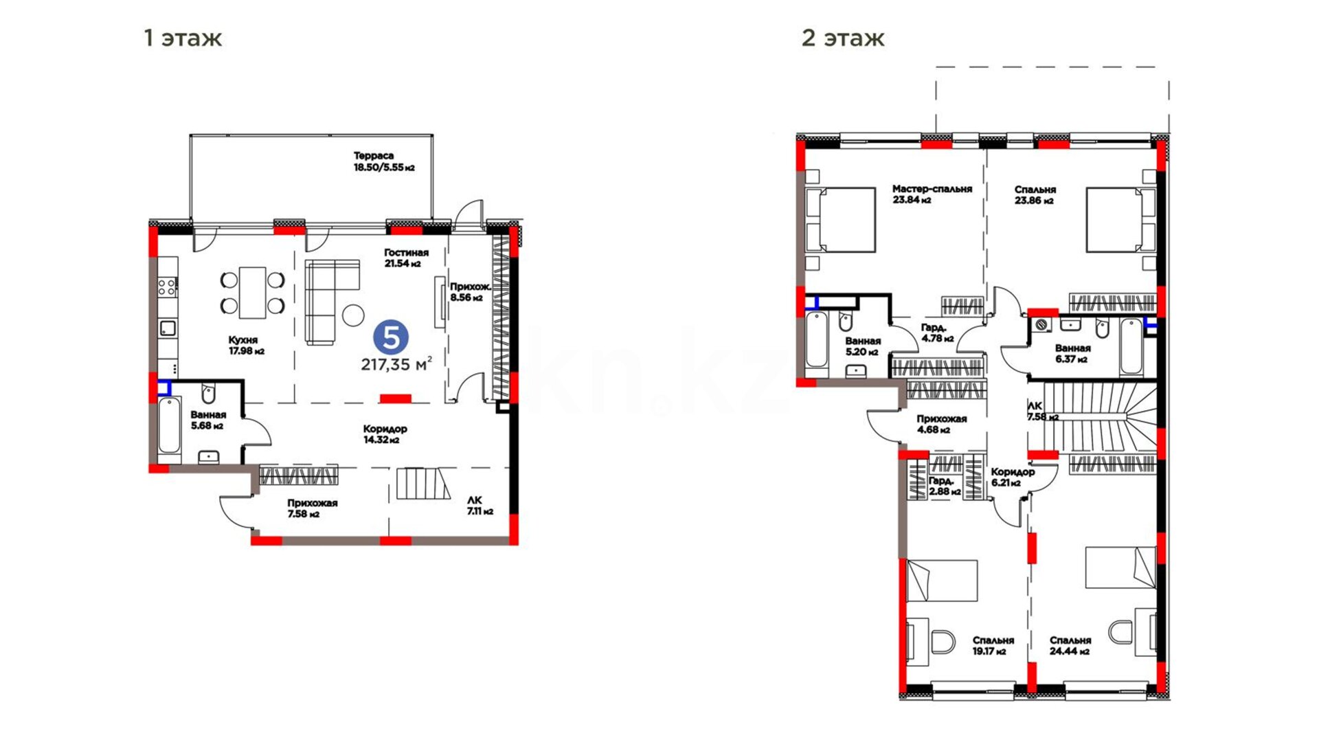 ЖК Family Gardens, 5-комнатная, цена 250 821 900 ₸, 1 154 000 ₸&nbsp;/&nbsp;м²