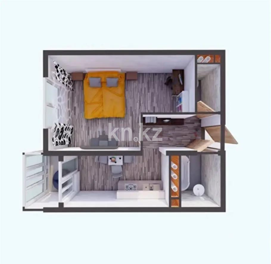 Продажа 1-комнатной квартиры, 41.5 м² в Алматы