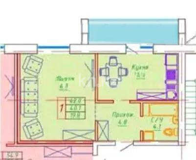 Продажа 1-комнатной квартиры, 42 м², ул. Бокейхана, дом  13 стр в Астане