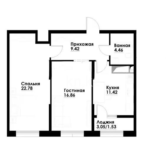 Продажа 3-комнатной квартиры, 66.47 м² в Алматы - фото 4