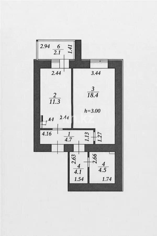 Продажа 1-комнатной квартиры, 45.1 м² в Астане - фото 2
