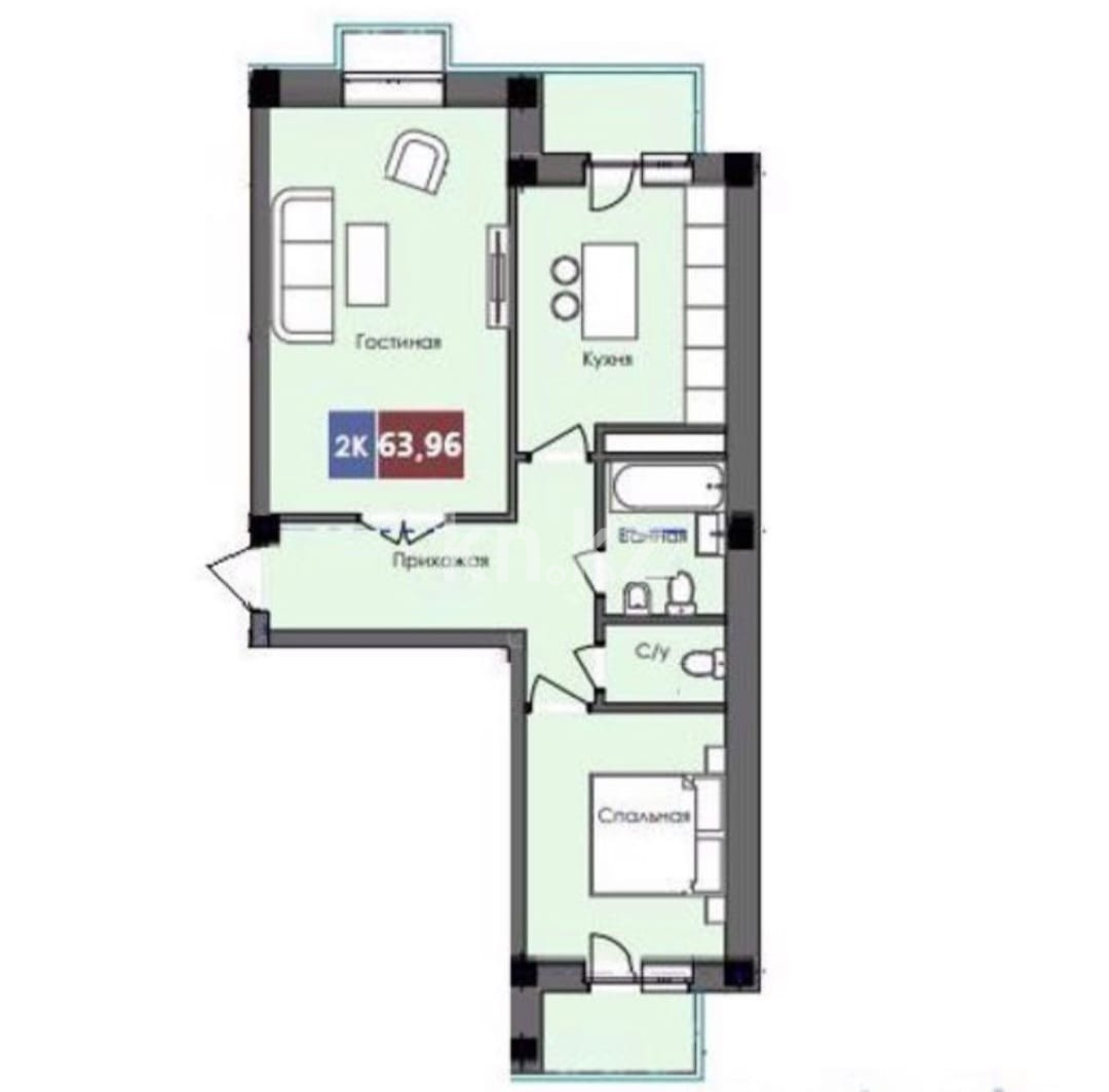 Продажа 2-комнатной квартиры, 65 м² в Алматы - фото 2