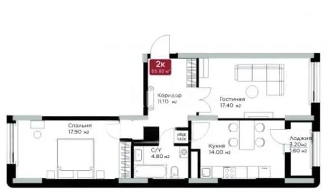 Продажа 3-комнатной квартиры, 66.2 м² в Астане - фото 7