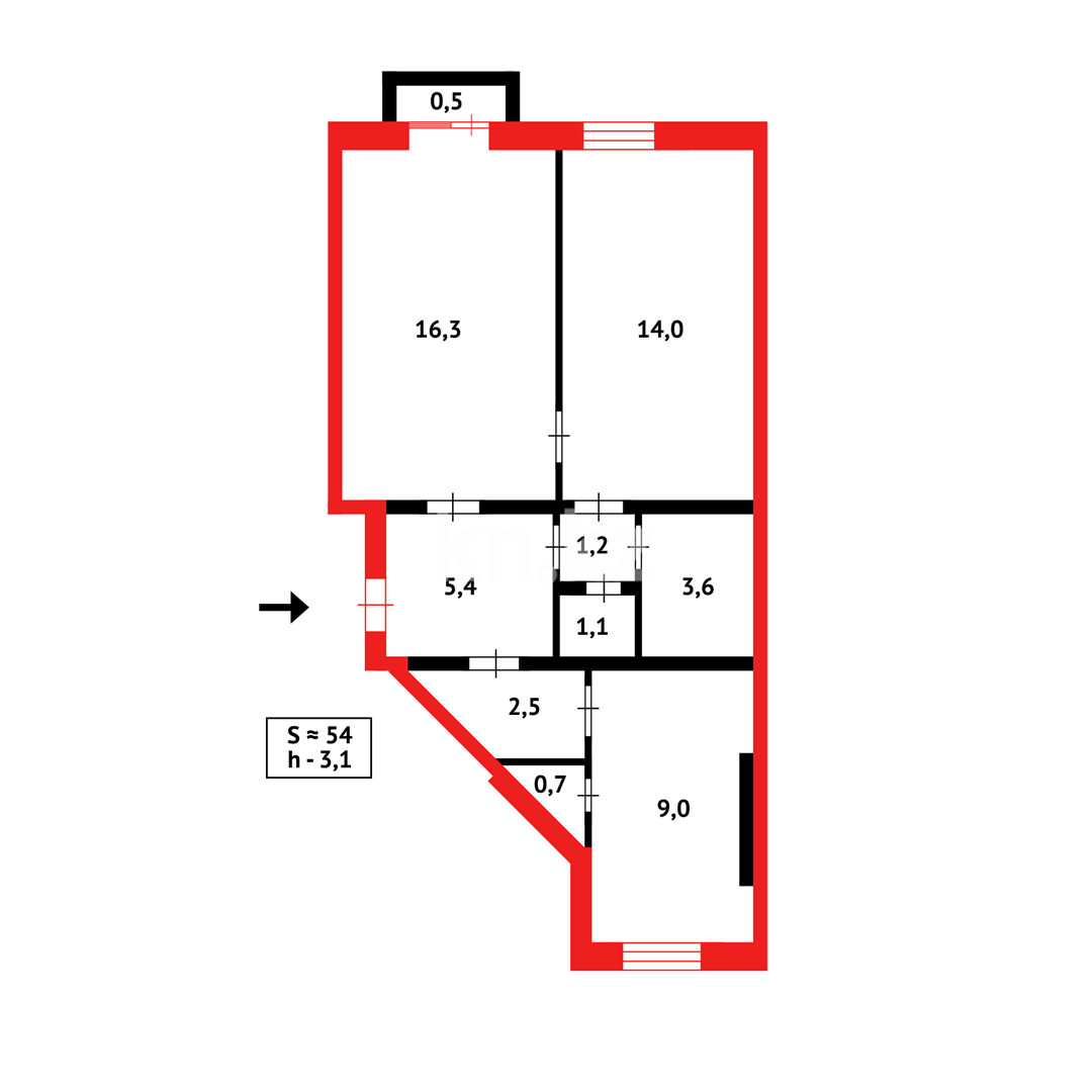 Продажа 2-комнатной квартиры, 58 м² в Караганде - фото 12